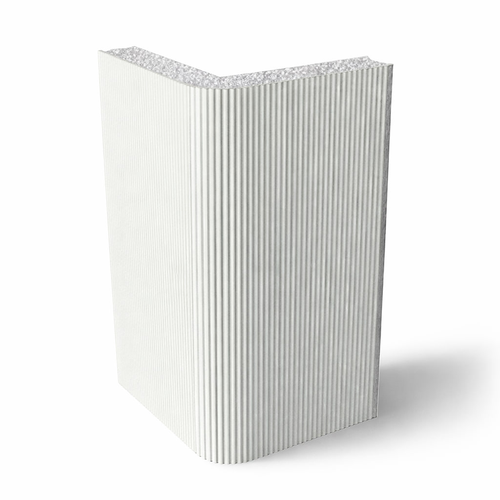 Угловая сэндвич-панель вертикальная из EPS